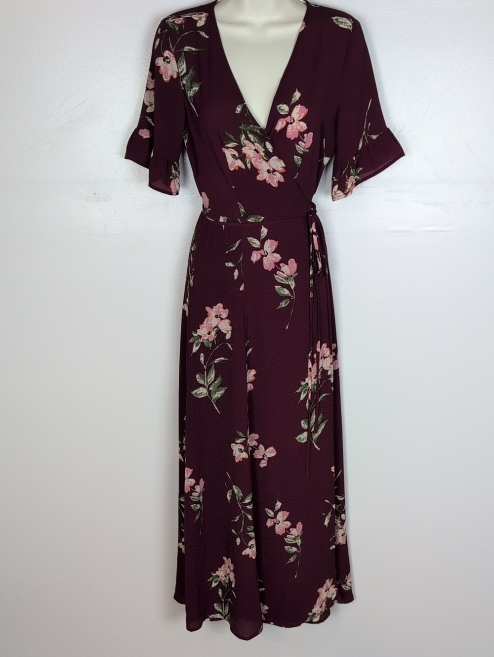 Lulu's September Sunsets Wrap Style Midi Dress